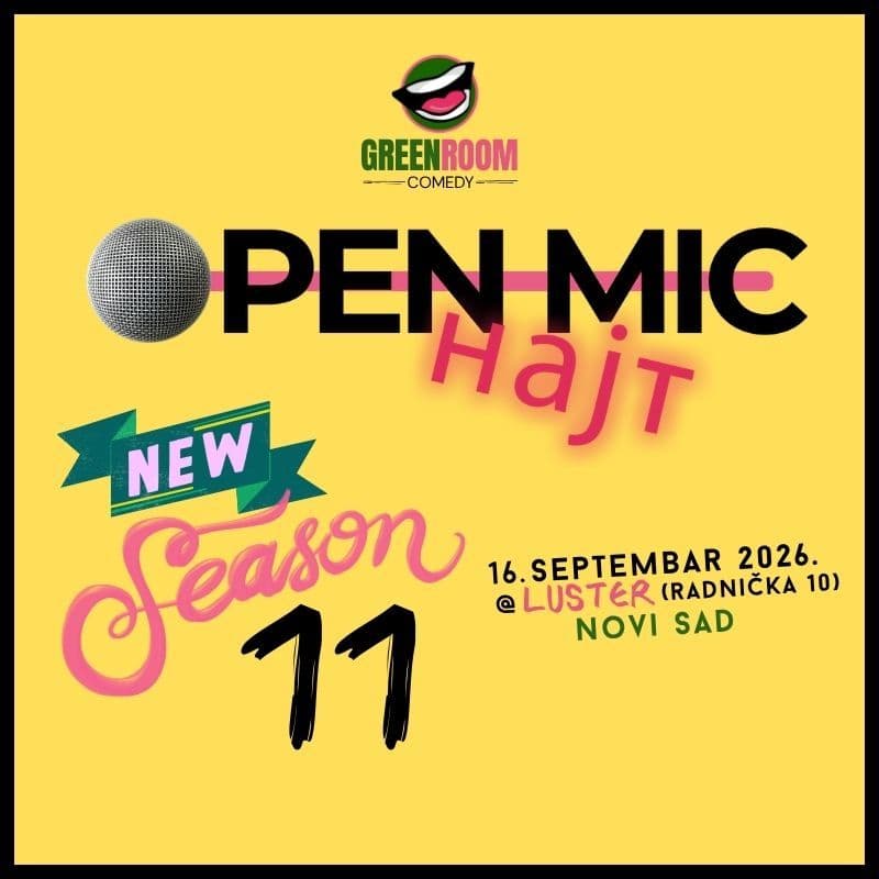 Open Mic НАЈТ (16. septembar 2026). // NOVA SEZONA !!!