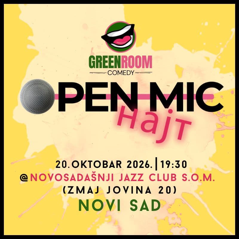 GREEROOM OPEN MIC НАЈТ // Veče otvorenog mikrofona u Novom Sadu!